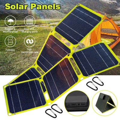 120W 60Watt ETFE Foldable Solar Panel Mono 12V for Home Camping Fishing Off Grid