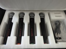 Rockville Quad Uhf 4 Wireless Microphone System (rwm4401uh)