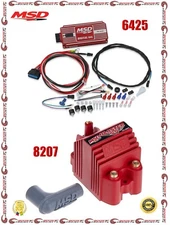 MSD Digital 6AL Ignition Control Red 6425 +Blaster SS Coil Red 8207
