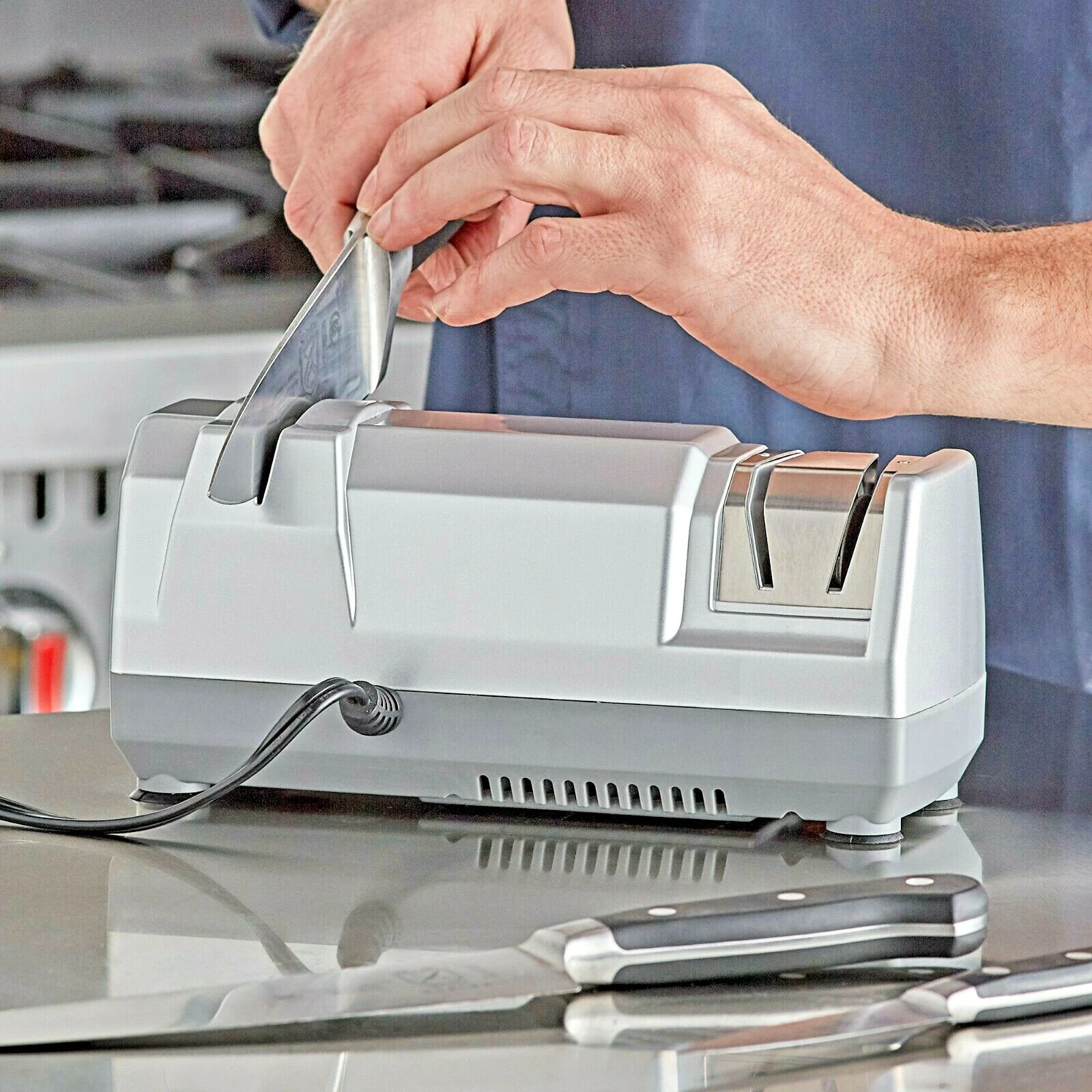 GALAXY EQUIPMENT COMMERICAL 2 STAGE STANDARD DUTY ELECTRIC KNIFE SHARPENER