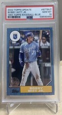 2022 Topps Update Bobby Witt Jr. 1987 Blue Rookie RC #87TBU-7 PSA 10
