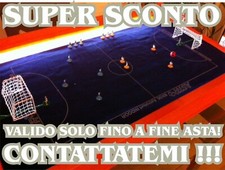 CAMPO SUBBUTEO CALCIO A 5 calcetto PORTE IN FERRO, ILLUMINAZIONE LED Nuovo Leggi