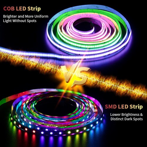 12V WIFI APP 5M WS2811 COB RGB LED Strip Light Rope Addressable DreamColor Chase - Picture 2 of 19
