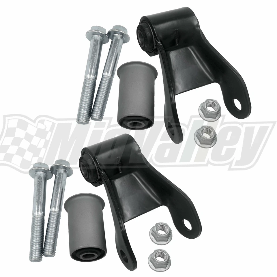 Kit de reparación de grillete de resorte de hoja trasera de 2 piezas para Chevrolet Blazer GMC C1500 Yukon Foto 2 de 3