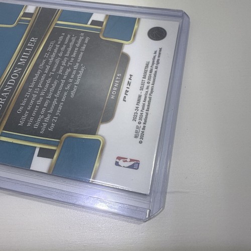 2023-24 Panini Select Brandon Miller Blue Cracked Ice Prizms RC Concourse #80 - Imagen 6 de 7