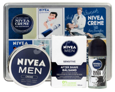 Nivea Men Männer Geschenkset ''Körper'' mit hochwertiger Metallbox