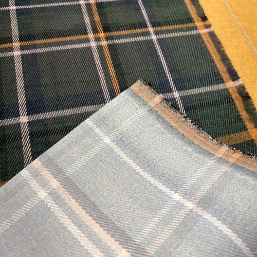 1382. COXAL Orange green Check Upholstery fabric, Price per 1/2 metre,143cm wide - Picture 5 of 8