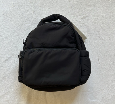 No Boundaries Womens Black Puffy Mini Backpack HandsFree W/ Bottle Holder Pocket