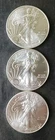 Lot of Three 2016 $1 American Silver Eagle Dollars
