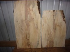 2 PC RUSTIC HICKORY SLABS KILN DRIED LUMBER LOT F346F WOOD LIVE EDGE SPALTED