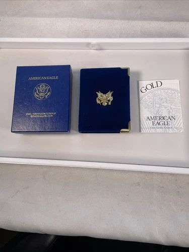 1999 Proof 1/10 oz Gold American Eagle Box and COA - No Coin