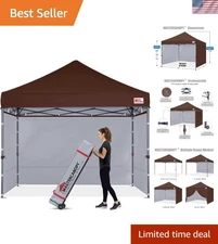 Heavy Duty 10x10 Pop-Up Canopy Tent with Removable Sidewalls | UV Protection