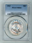 1963 Franklin Silver Half Dollar PCGS MS64 - SN: 9655