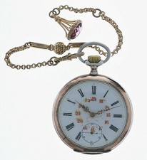 Omega Grand Prix 1900 cassa orologio da tasca 18 ligne argento 0,800