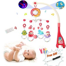 Musical Baby Crib Mobile with Lights Music Projection for Infants Remote Control