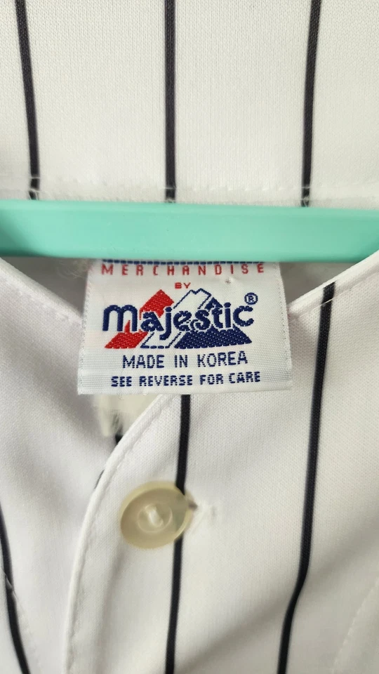 Majestic MLB Hombres Talla 2XL New York Yankees Alfonso Soriano Camiseta a Rayas EE. UU. Foto 3 de 4