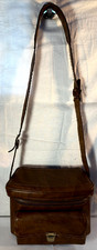 Vintage Leather Camera Bag - Buckle, Zipper, Strap