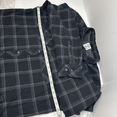 Voyager Flannel Black /Gray Plaid Shirt Jacket Mens XL - Picture 4 of 8
