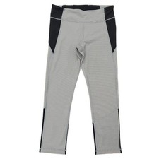 Under Armour  Leggings Womens Small Gray Striped Cropped Fitted Athleisure 