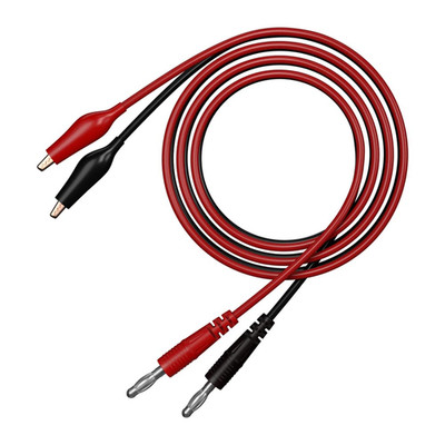 2Pcs Banana Plug to Alligator Clip Test Lead Cable Line Wire, 4Mm Banana Plug fo