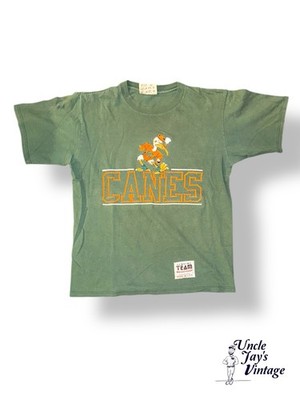 Vintage Y2K Miami Hurricanes Embroidered T-shirt Medium