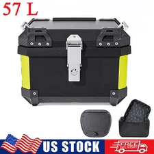 57L Motorcycle Top Case Tail Box Waterproof Luggage Motorbike Trunk Storage Box