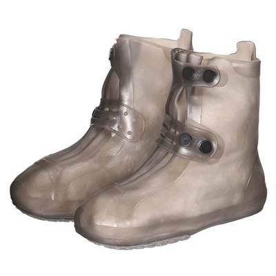 Waterproof Shoes Cover L Overshoes Rain Galoshes with Buckle Brown