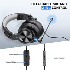 OneOdio A71D Computer Gaming Wired Over Ear Headset Detachable Microphone 4