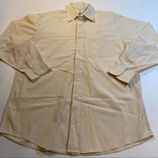 Brooks Brothers 346 Size 16-33 Yellow Striped Button Up Collared Dress Shirt