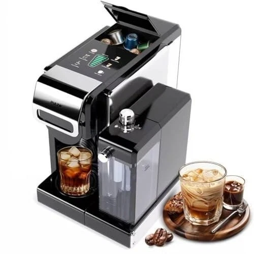 Espresso Machine With Automatic Milk Frother K-Cup Nespresso & Ground Coffee