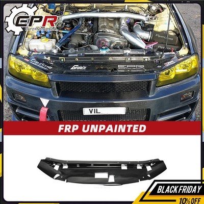 For Nissan Skyline R34 GTR GAA-Style Cooling Panel Radiators Cover FRP Unpainted
