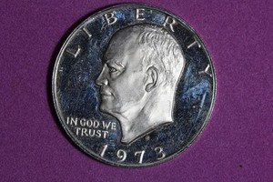 1973 S 40% PROOF IKE EINSEHOWER DOLLAR #K59465