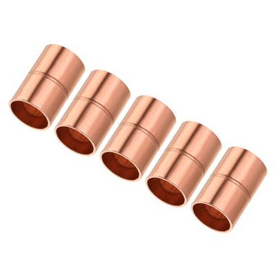 MECCANIXITY Straight Copper Coupling Fittings, 3/8 Inch ID Welding Joint for ...