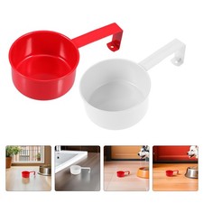  2pcs Laundry Detergent Scoops: Red and White Metal Scoop for Powder and Pet