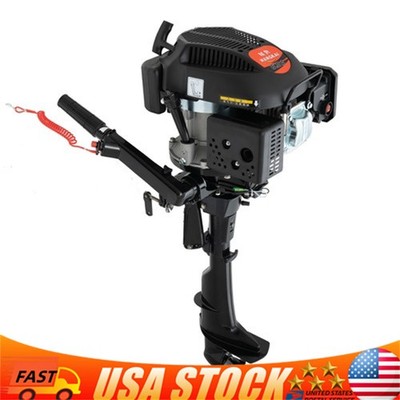 6 HP 4 Stroke Heavy Duty Outboard Motor Marine Boat Engine   Air Cooling 2500RPM