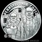 TRANSylvania 1 oz .999 SILVER SHIELD Pennsylvania Covid 2021 Proof