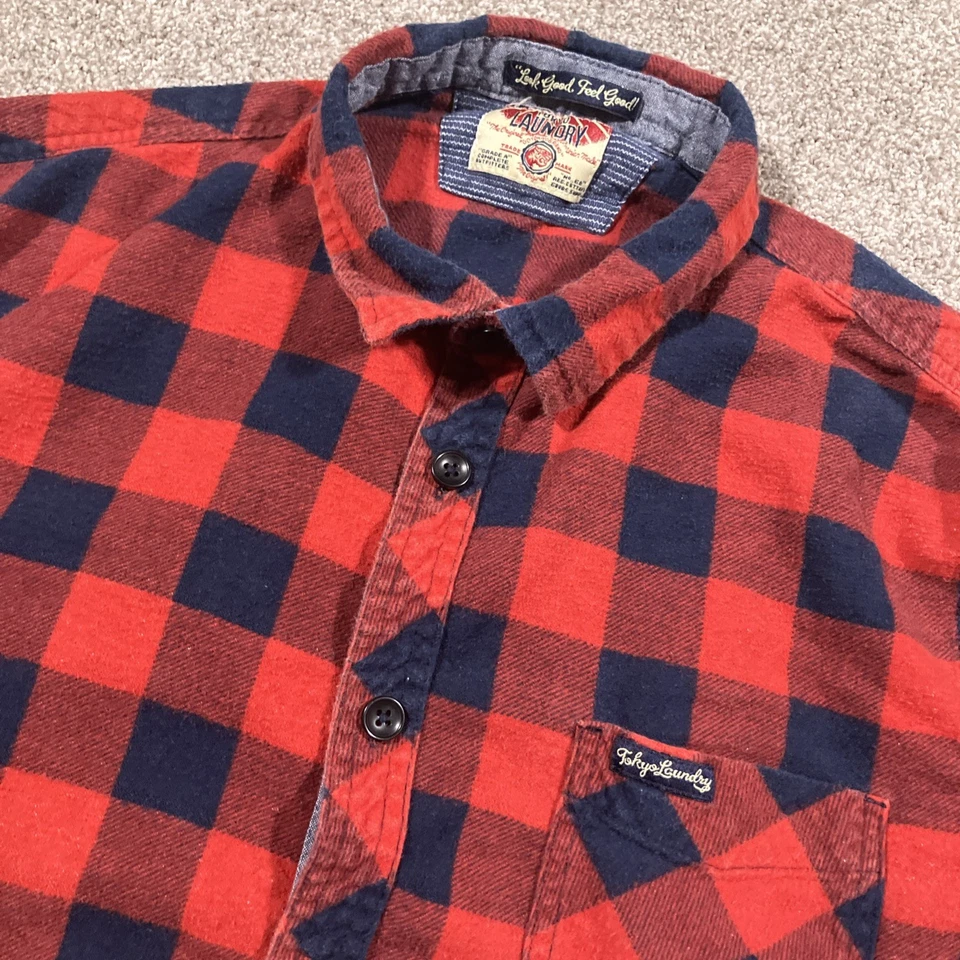 Tokyo Laundry Buffalo Plaid Flannel Shirt Mens XL Lumberjack Outdoors Cabincore - Image 3 of 4