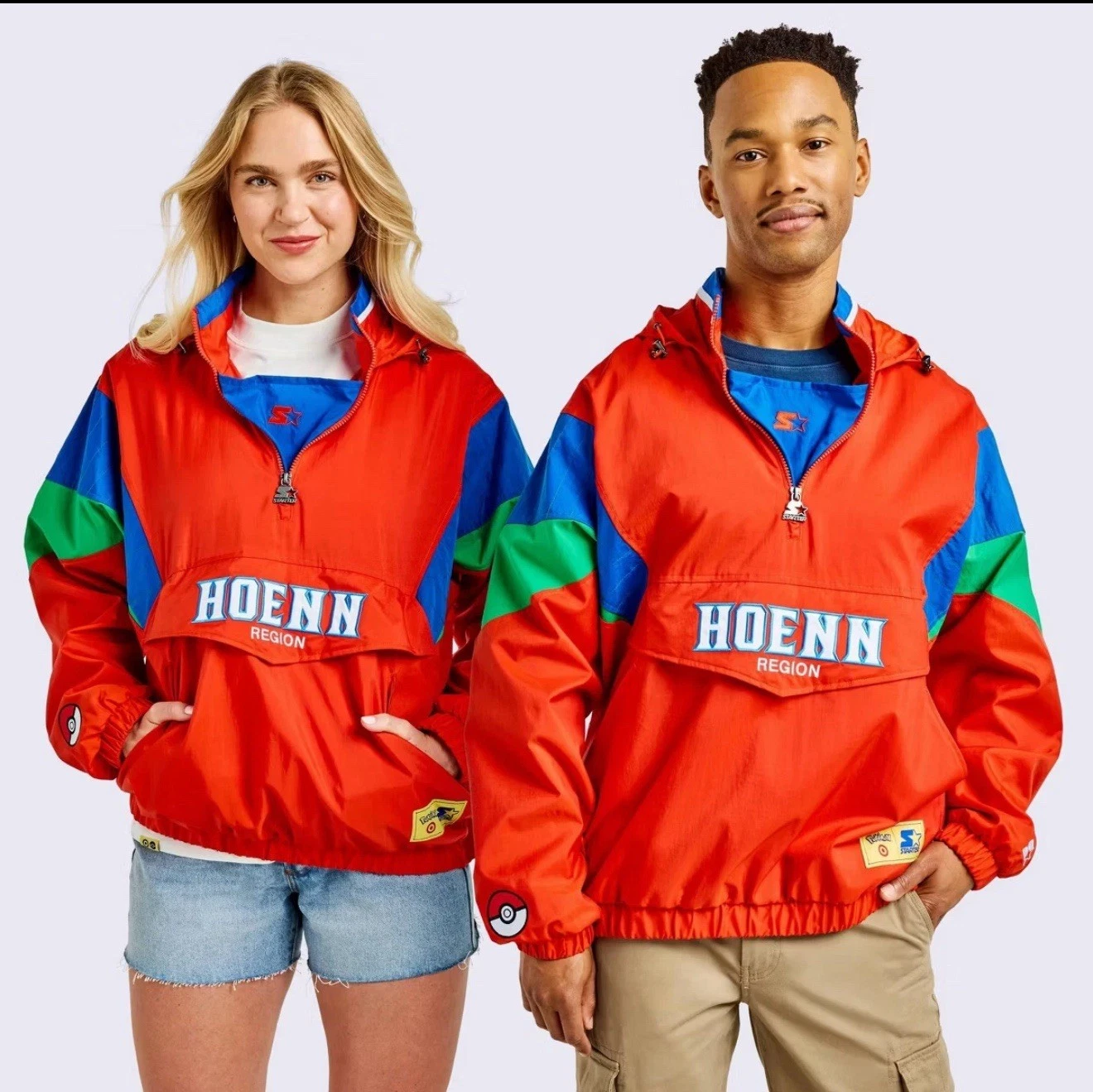 Pokemon X Target Starter Pullover Jacket Red Hoenn Region Size S