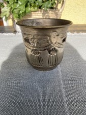 Bardzo ładny kubek vintage, palnik na kadzidło, prawdopodobnie wykonany z mosiądzu