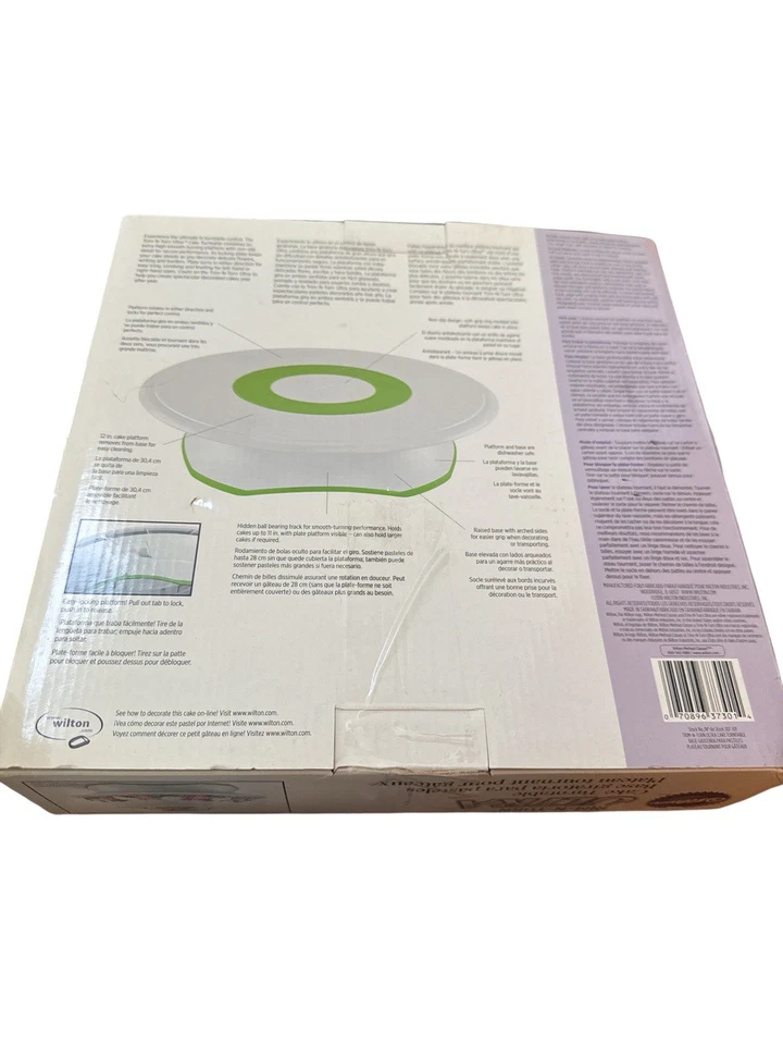 Wilton Trim-N-Turn Ultra Cake Decorating Turntable Cake Stand New Open Box  - Image 2 of 4