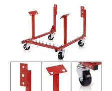 Hot 1000lb Auto Engine Cradle Stand Dolly Mover Repair Fit For Chevy  Red