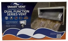 Smart Vent 8 in x 16 in Dual Foundation Mixed Flow Flood Vent - Gray (1540-510)