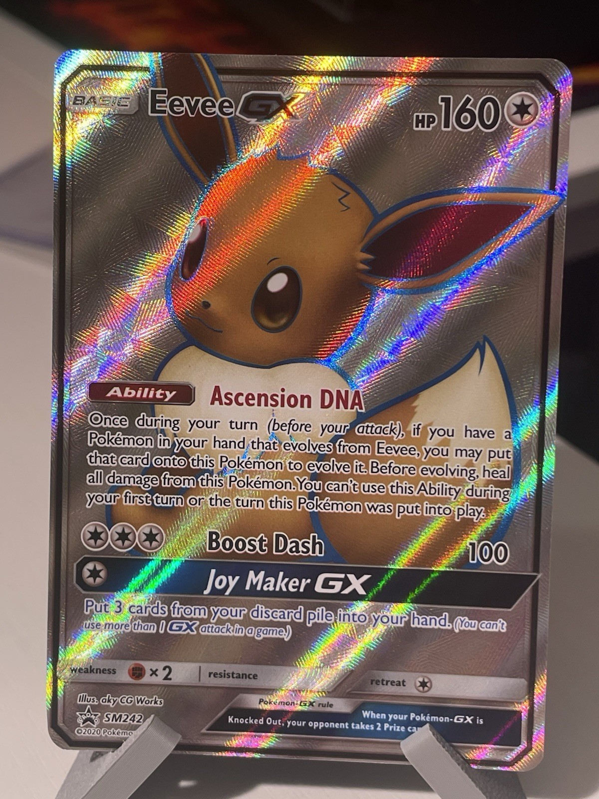 Eevee GX SM242 - NM Full Art Promo Rare Pokemon Card