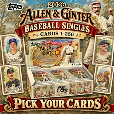 2026 Topps Allen & Ginter Base - (1-250) -Pick Your Card- Buy More & Save 45%!