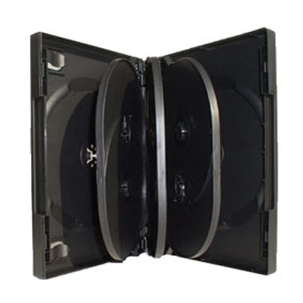 Boîtier rangement 8 CD / DVD épais. 27mm Noir 190x135x27mm - Photo 1/1