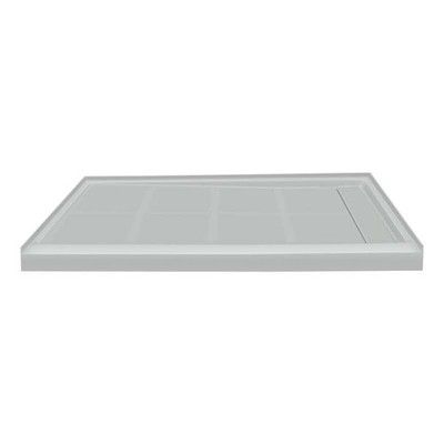 JIANGSU FASHION FL4832R-39 Shower Base 48x32 Grey Composite RH Drain