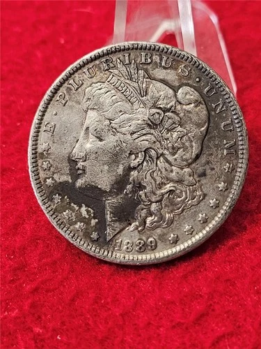 1889 CIRCULATED MORGAN SILVER DOLLAR   YOU VS ME    BUTT UGLY    #T1903