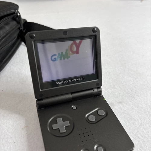 Nintendo GBA Game Boy Advance SP Black Charger AGS-001 Tested 4 Games