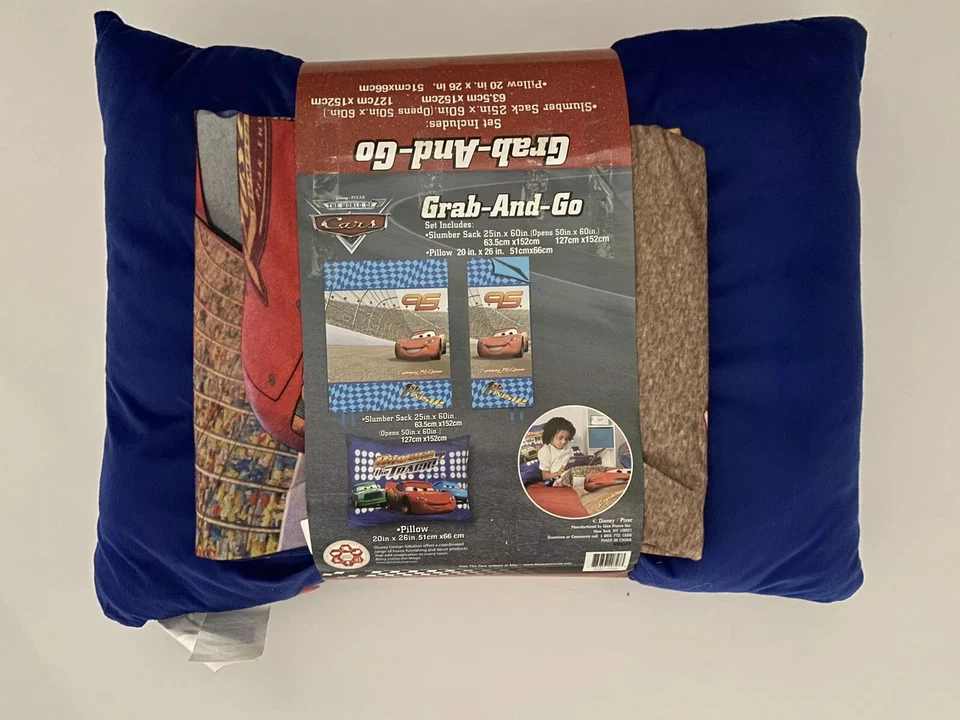 Disney Cars Grab and Go Slumber Sack and Pillow Set - Image 2 of 2