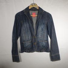 Y2k Denim Blazer Vintage Per Una Due Size 8